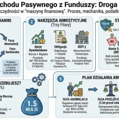 Schemat budowy dochodu pasywnego z funduszy. Przykłady inwestycji, strategii podatkowych i planu działania.