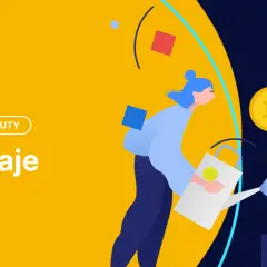 Ilustracja przedstawia kobietę podlewającą drzewko z monetami Bitcoin. Tekst "Kryptowaluty" i "Rodzaje" sugeruje, że chodzi o różne rodzaje kryptowalut.
