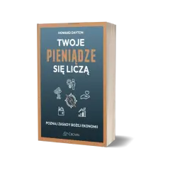 Okładka książki "Twoje pieniądze się liczą" Howarda Dayton'a, jedna z najlepszych książek o finansach, z ikonami symbolizującymi zarządzanie pieniędzmi.