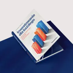 Książka "Inwestowanie dla każdego" Mateusza Smoły. Grafika przedstawia schody z kolorowych bloków, symbolizujące wzrost.