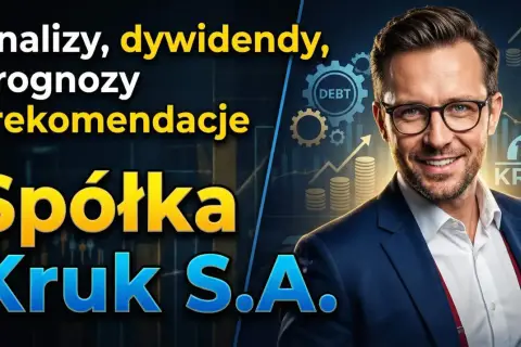 Analizy, prognozy i rekomendacje dla Spółki Kruk S.A. – biznesowy portret z elementami graficznymi.