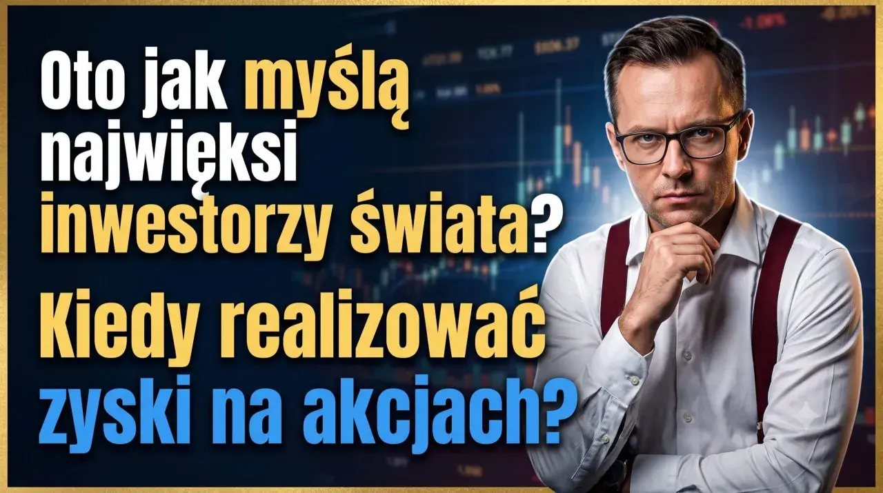 Mężczyzna w okularach zastanawia się nad dynamiką wzrostu na wykresie giełdowym. Jak myśleć jak najwięksi inwestorzy?