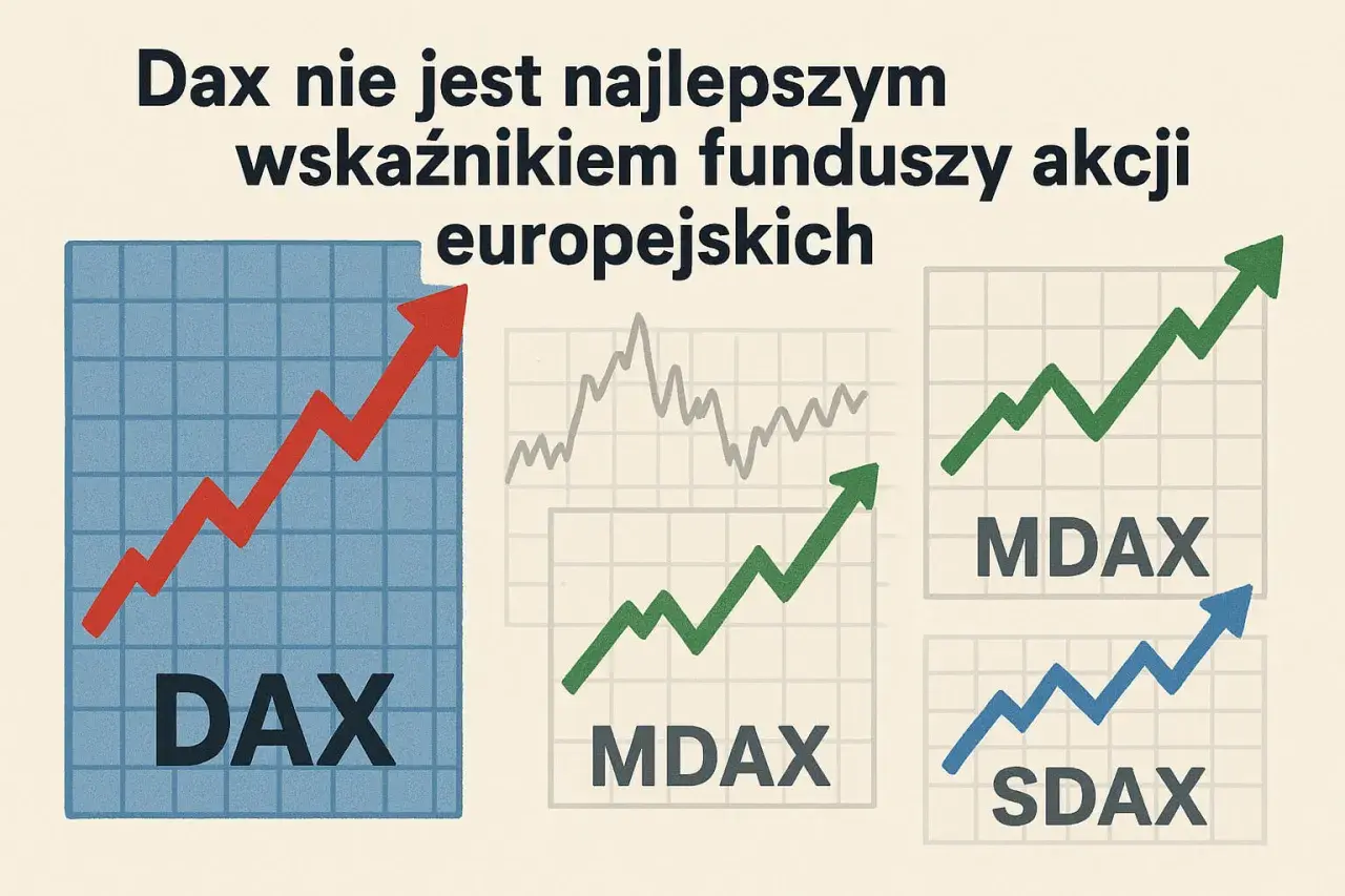 Wykresy DAX, MDAX i SDAX pokazują zmienność rynków akcji. DAX, duża giełda niemiecka, nie zawsze jest najlepszym wskaźnikiem.
