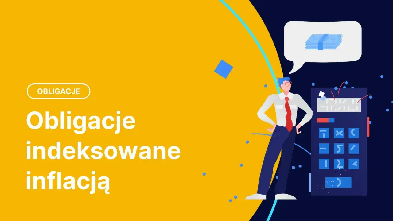 Obligacje indeksowane inflacją to sposób na ochronę kapitału. Mężczyzna z kalkulatorem i pieniędzmi w chmurce myśli.