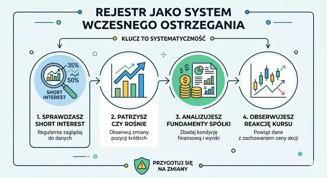 Rejestr pozycji krótkich: sprawdź, obserwuj, analizuj i reaguj. Klucz to systematyczność.